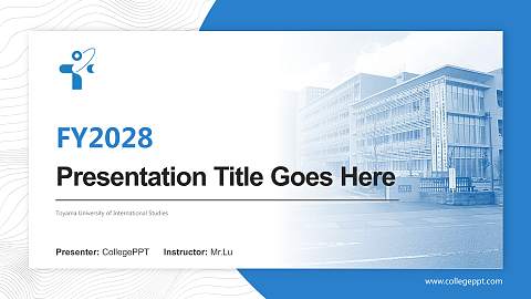Toyama University of International Studies Academic Presentation/Research Findings Report PPT Template