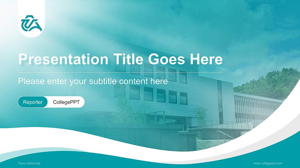 Tsuru University Lecture Sharing and Networking Event PPT Template16:9 ratio PPT effect preview image