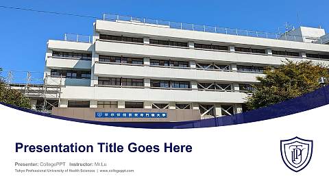 Tokyo Professional University of Health Sciences Course/Courseware Creation PPT Template