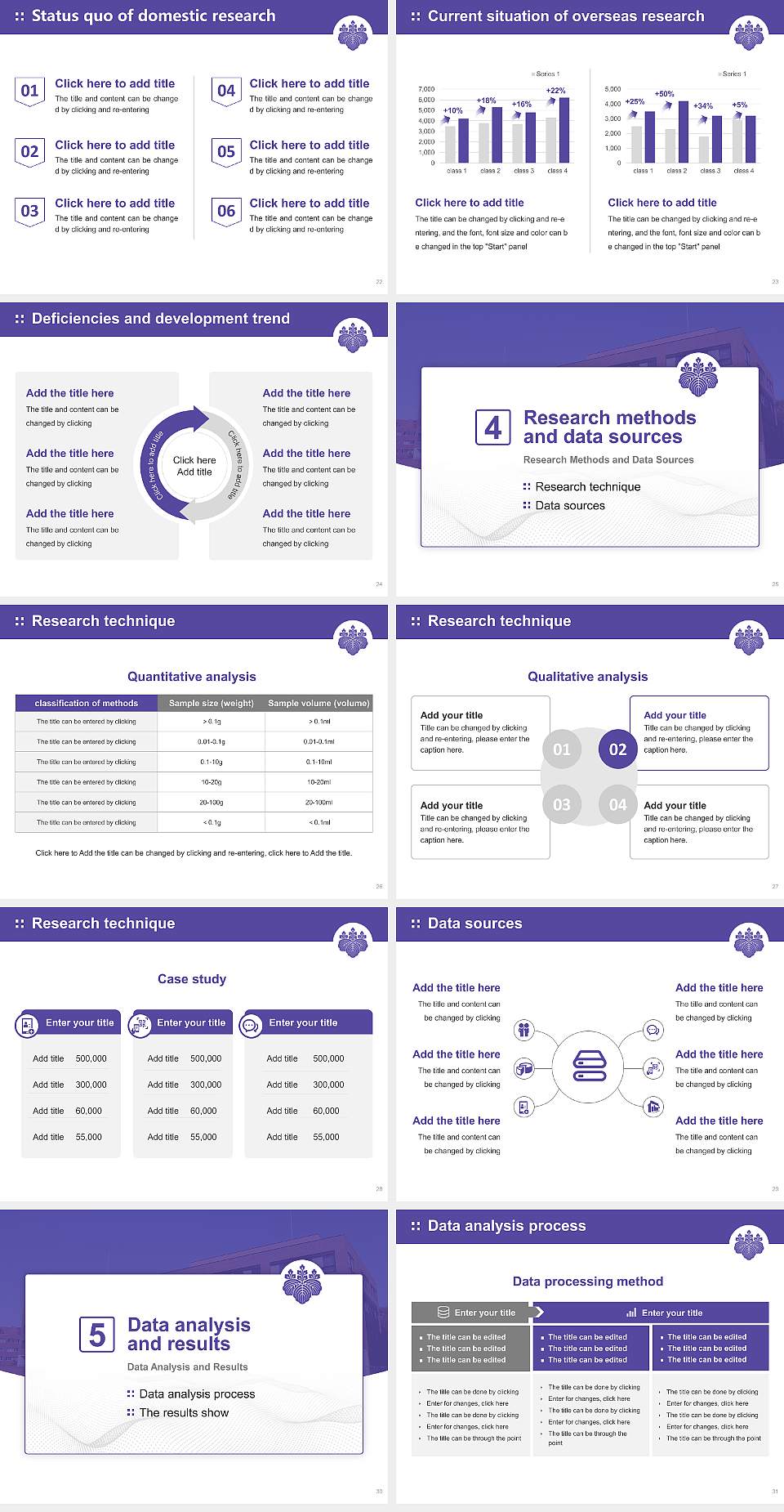 University of Tsukuba Graduation Thesis Defense PPT Template4:3 ratio PPT effect preview image4