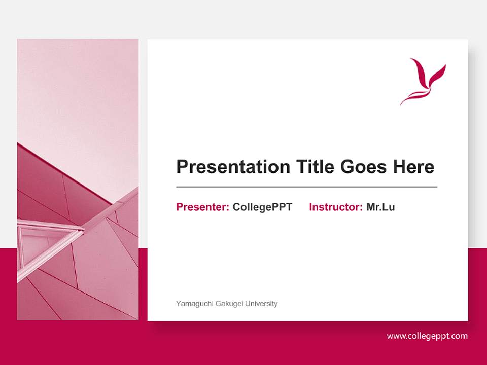 Yamaguchi Gakugei University General PPT Template4:3 ratio PPT effect preview image6