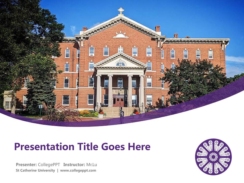 St.Catherine University Course/Courseware Creation PPT Template4:3 ratio PPT effect preview image5