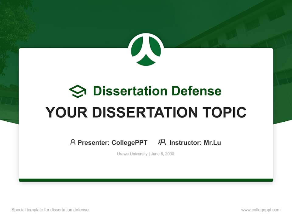 Urawa University Graduation Thesis Defense PPT Template4:3 ratio PPT effect preview image7