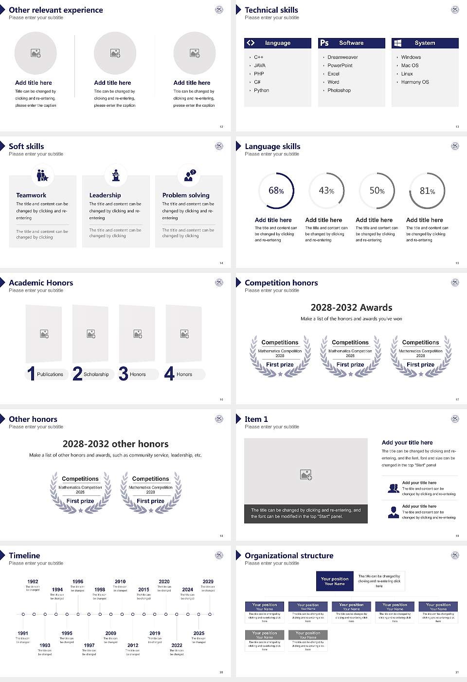 Toyota Technological Institute Resume PPT Template16:9 ratio PPT effect preview image3