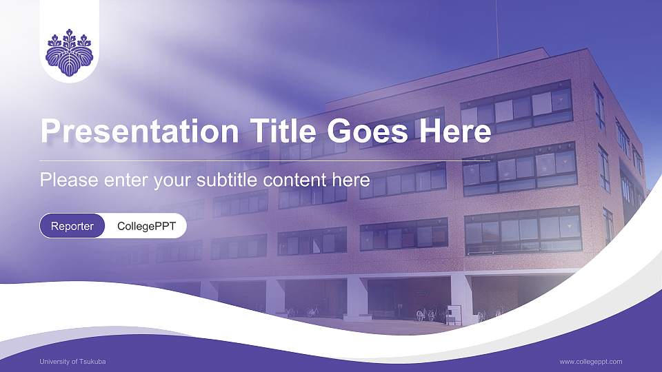 University of Tsukuba Lecture Sharing and Networking Event PPT Template16:9 ratio PPT effect preview image