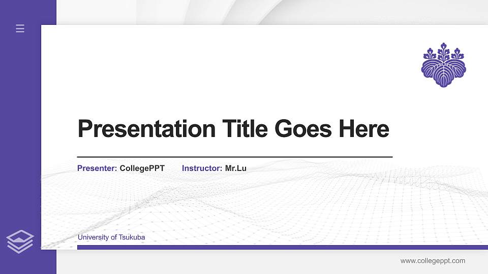 University of Tsukuba Thesis Proposal/Graduation Defense PPT Template16:9 ratio PPT effect preview image