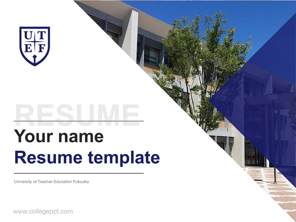 University of Teacher Education Fukuoka Resume PPT Template4:3 ratio PPT effect preview image5