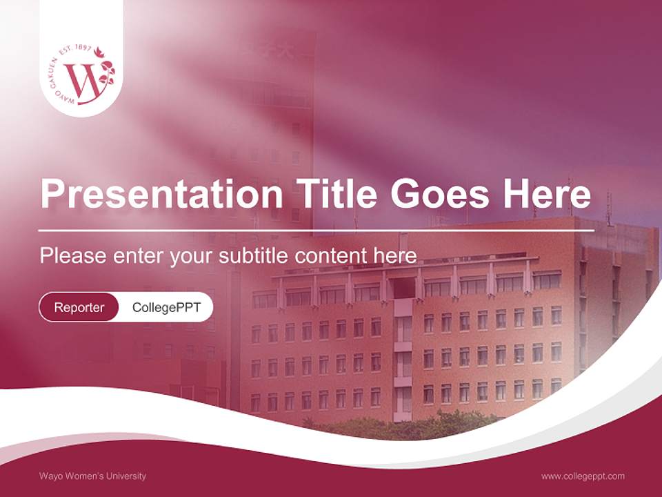 Wayo Women’s University Lecture Sharing and Networking Event PPT Template4:3 ratio PPT effect preview image4