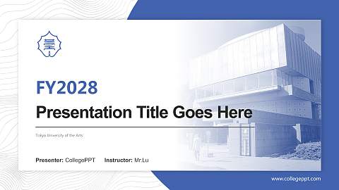 Tokyo University of the Arts Academic Presentation/Research Findings Report PPT Template