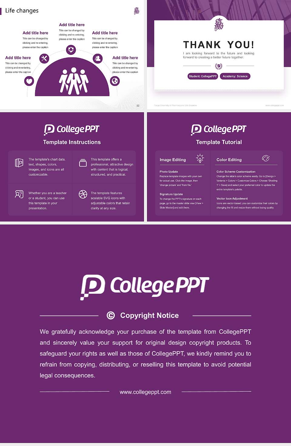 Tokyo University of Pharmacy and Life Sciences National Scholarship Defense PPT Template4:3 ratio PPT effect preview image4