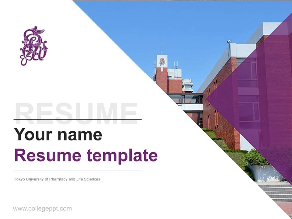 Tokyo University of Pharmacy and Life Sciences Resume PPT Template4:3 ratio PPT effect preview image5