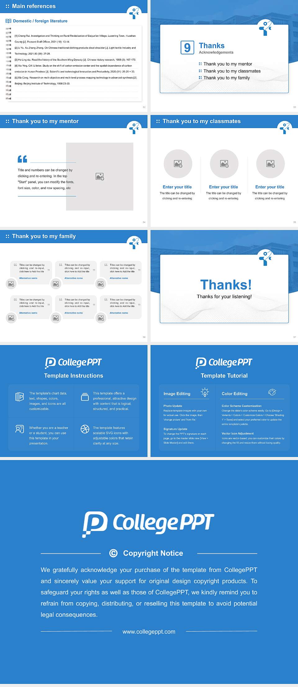 Toyama University of International Studies Graduation Thesis Defense PPT Template4:3 ratio PPT effect preview image7