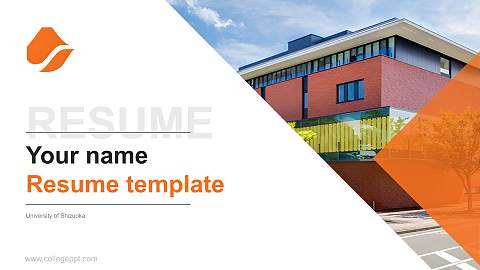 University of Shizuoka Resume PPT Template