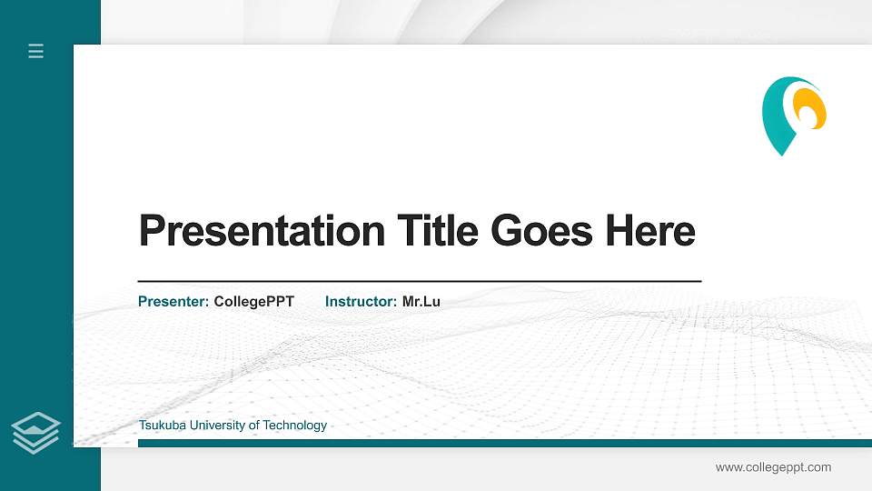 Tsukuba University of Technology Thesis Proposal/Graduation Defense PPT Template16:9 ratio PPT effect preview image