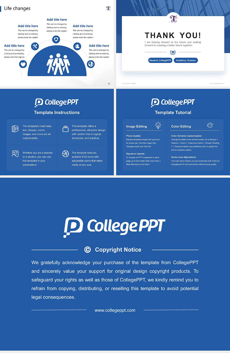 Tokyo Seiei College National Scholarship Defense PPT Template4:3 ratio PPT effect preview image4