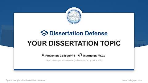 Tokyo University of Social Welfare（Isesaki campus） Graduation Thesis Defense PPT Template