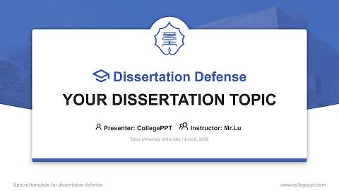 Tokyo University of the Arts Graduation Thesis Defense PPT Template