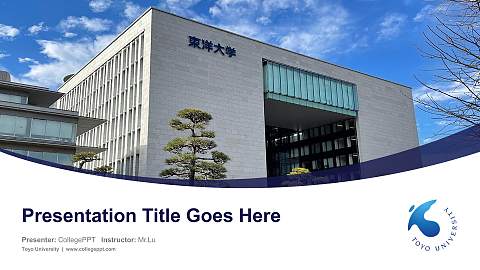 Toyo University Course/Courseware Creation PPT Template