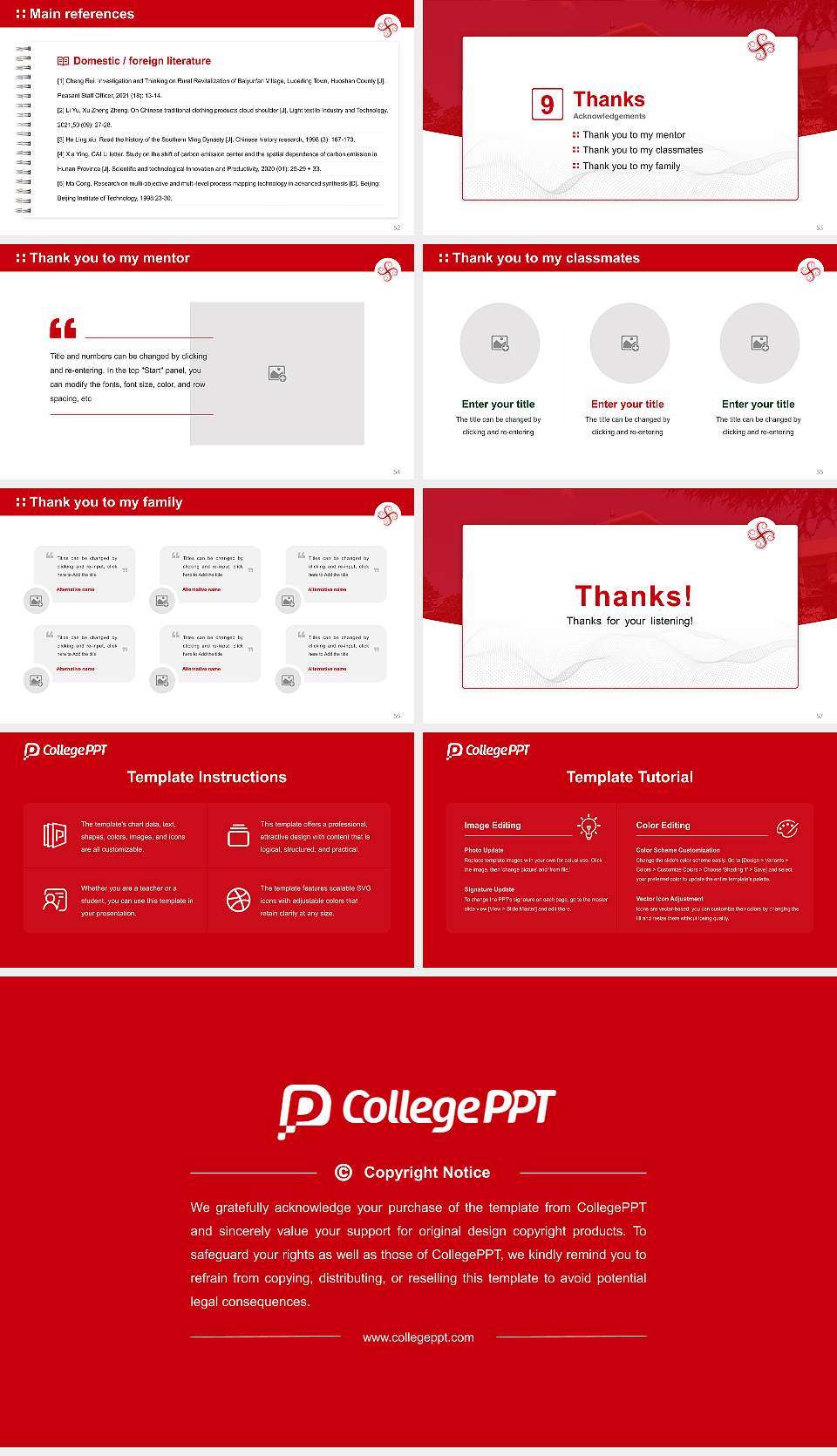 Tokyo Woman’s Christian University Graduation Thesis Defense PPT Template16:9 ratio PPT effect preview image7