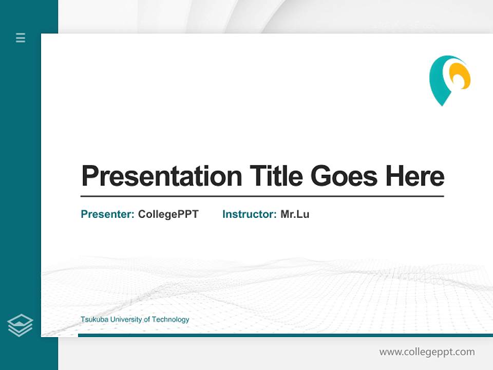 Tsukuba University of Technology Thesis Proposal/Graduation Defense PPT Template4:3 ratio PPT effect preview image1