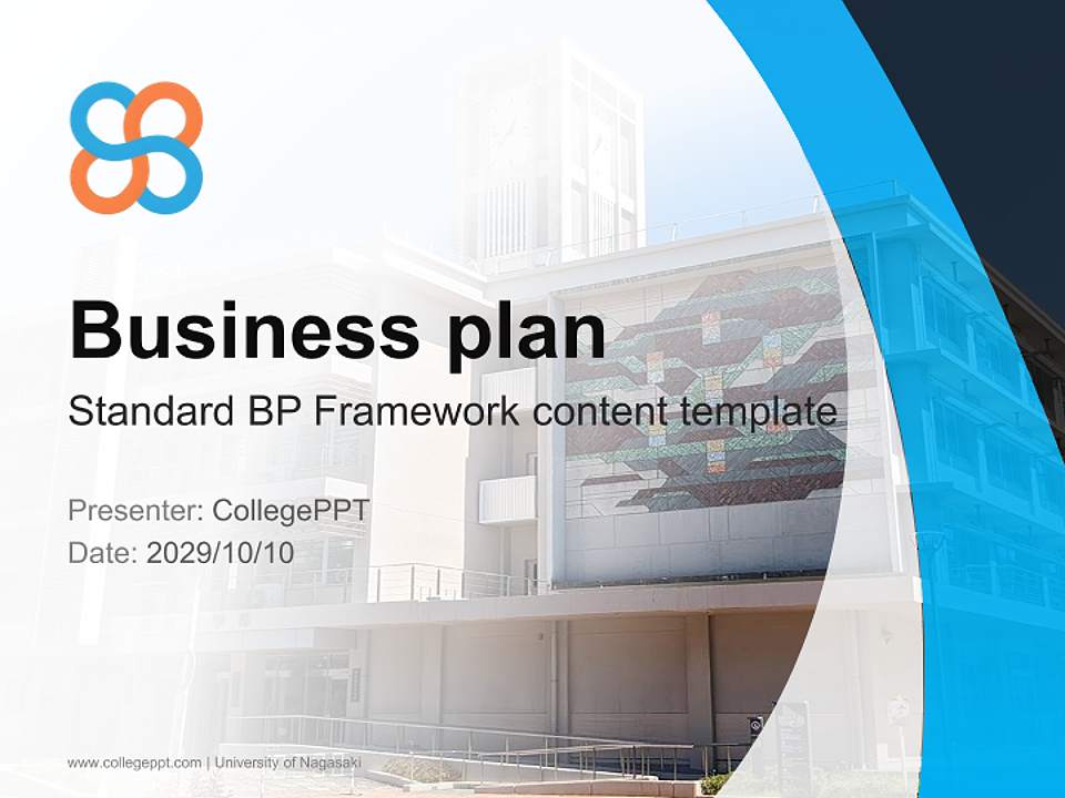 University of Nagasaki Competition/Entrepreneurship Contest PPT Template4:3 ratio PPT effect preview image9