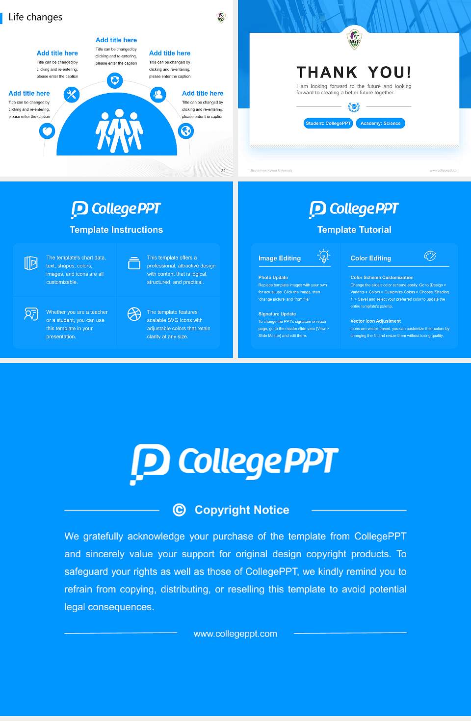 Utsunomiya Kyowa University National Scholarship Defense PPT Template4:3 ratio PPT effect preview image4