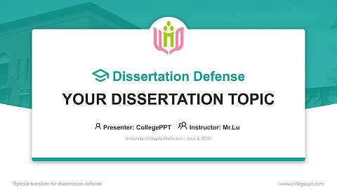 University of Niigata Prefecture Graduation Thesis Defense PPT Template