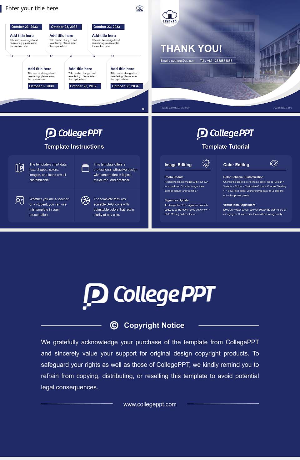 Tsukuba International University Lecture Sharing and Networking Event PPT Template4:3 ratio PPT effect preview image4