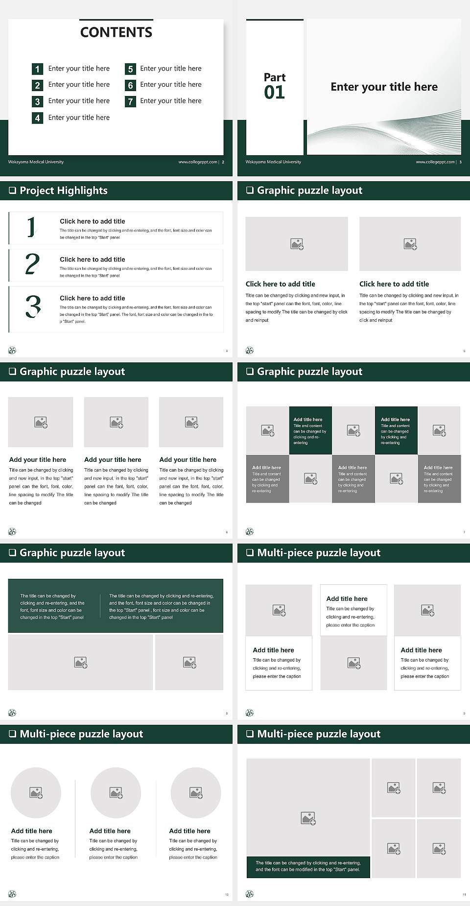 Wakayama Medical University General PPT Template4:3 ratio PPT effect preview image2