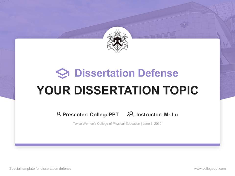 Tokyo Women’s College of Physical Education Graduation Thesis Defense PPT Template4:3 ratio PPT effect preview image7