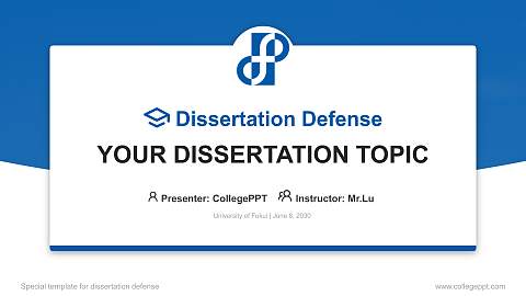University of Fukui Graduation Thesis Defense PPT Template