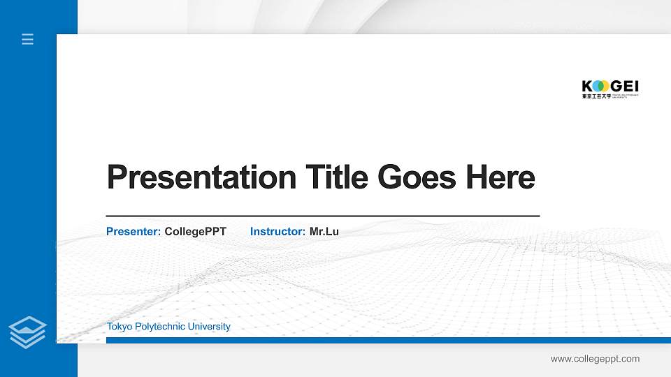 Tokyo Polytechnic University Thesis Proposal/Graduation Defense PPT Template16:9 ratio PPT effect preview image
