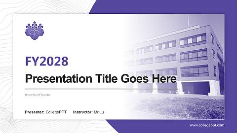 University of Tsukuba Academic Presentation/Research Findings Report PPT Template