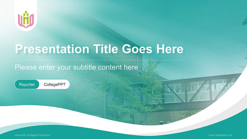 University of Niigata Prefecture Lecture Sharing and Networking Event PPT Template16:9 ratio PPT effect preview image