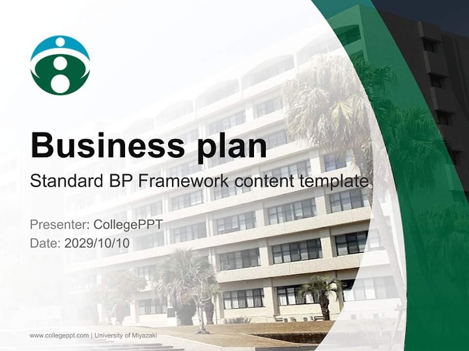 University of Miyazaki Competition/Entrepreneurship Contest PPT Template4:3 ratio PPT effect preview image9