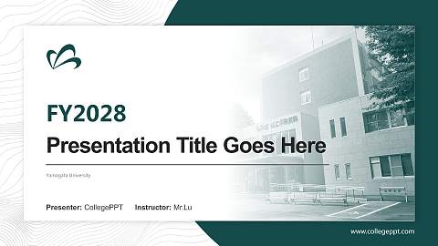 Yamagata University Academic Presentation/Research Findings Report PPT Template