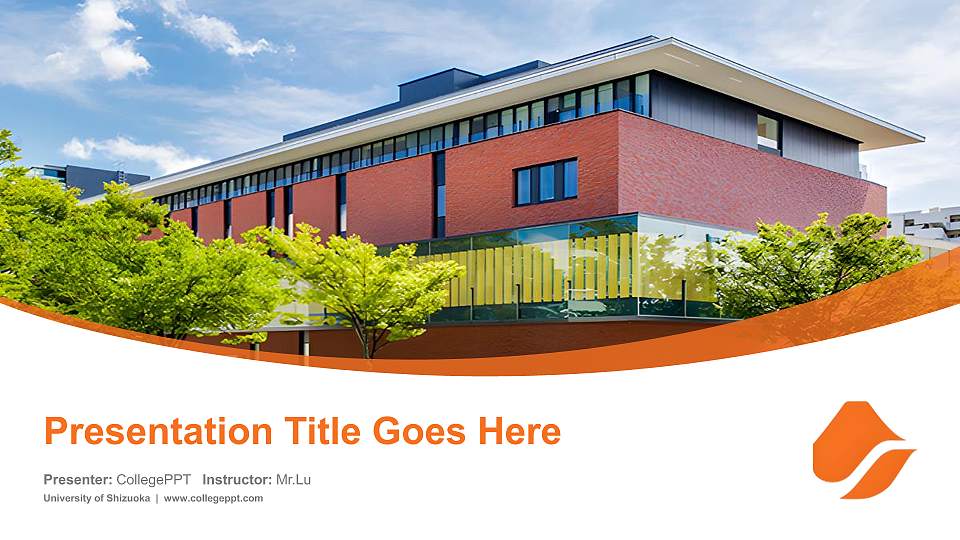 University of Shizuoka Course/Courseware Creation PPT Template16:9 ratio PPT effect preview image