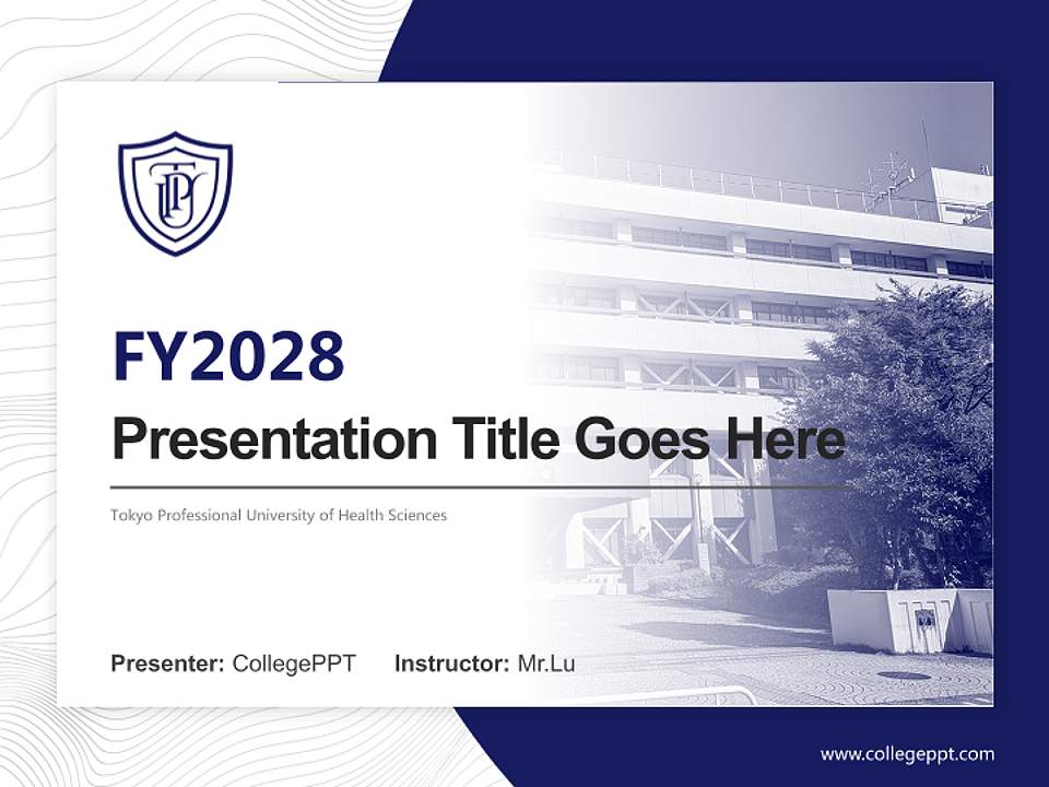 Tokyo Professional University of Health Sciences Academic Presentation/Research Findings Report PPT Template4:3 ratio PPT effect preview image5