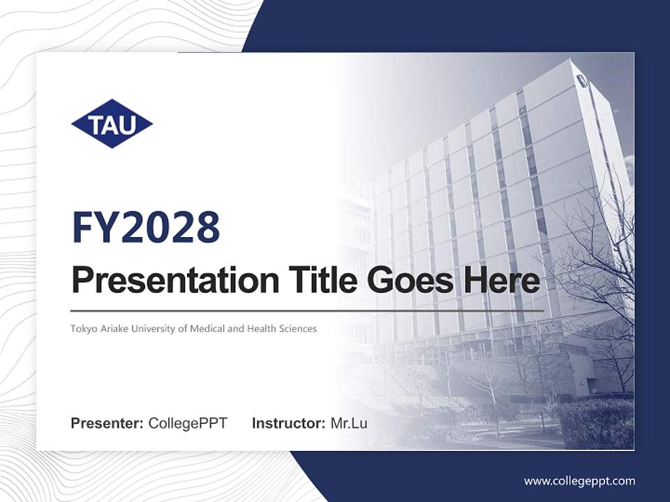 Tokyo Ariake University of Medical and Health Sciences Academic Presentation/Research Findings Report PPT Template4:3 ratio PPT effect preview image5