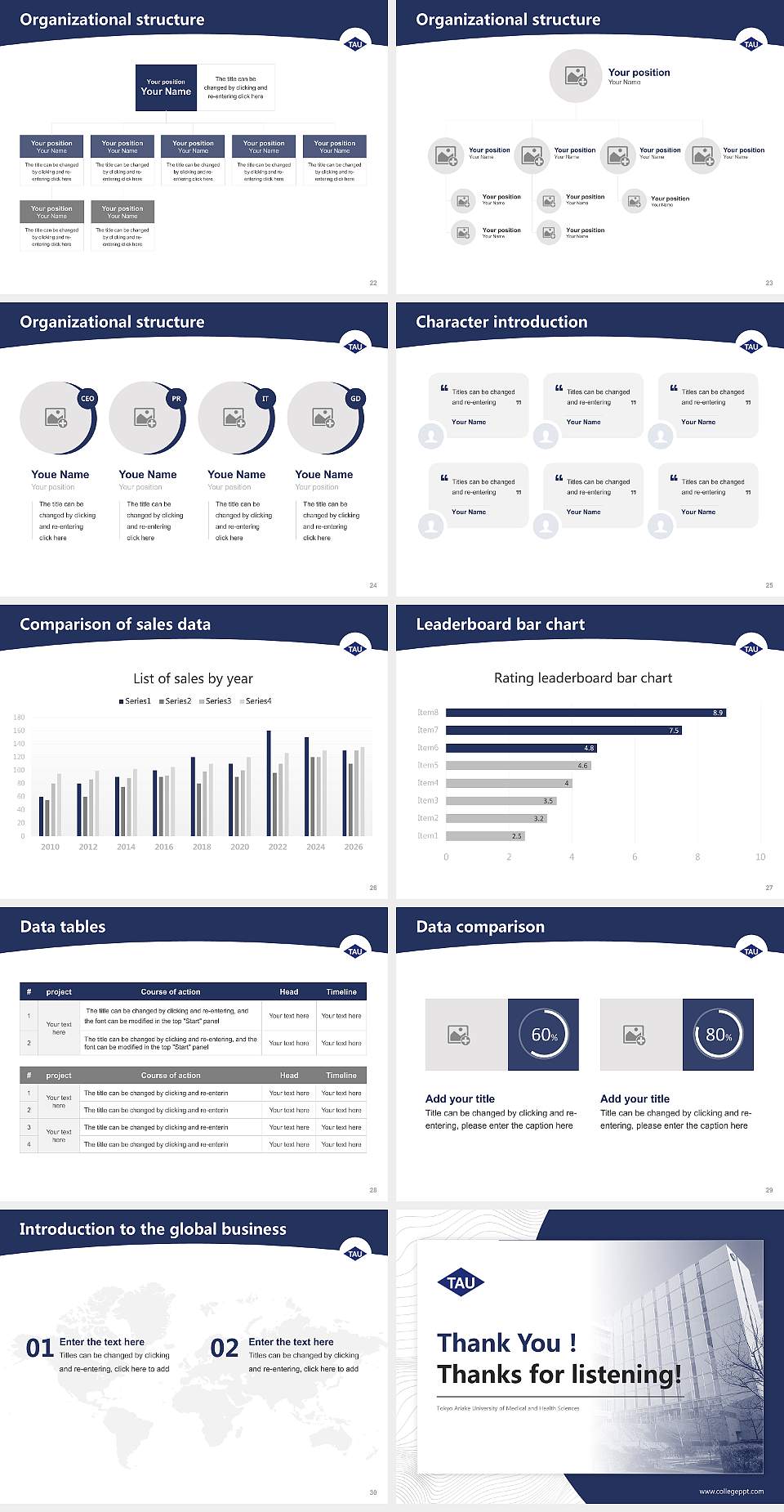 Tokyo Ariake University of Medical and Health Sciences Academic Presentation/Research Findings Report PPT Template4:3 ratio PPT effect preview image4