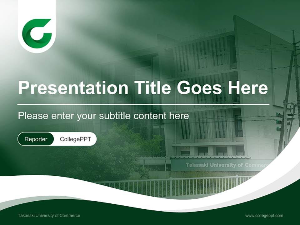 Takasaki University of Commerce Lecture Sharing and Networking Event PPT Template4:3 ratio PPT effect preview image4