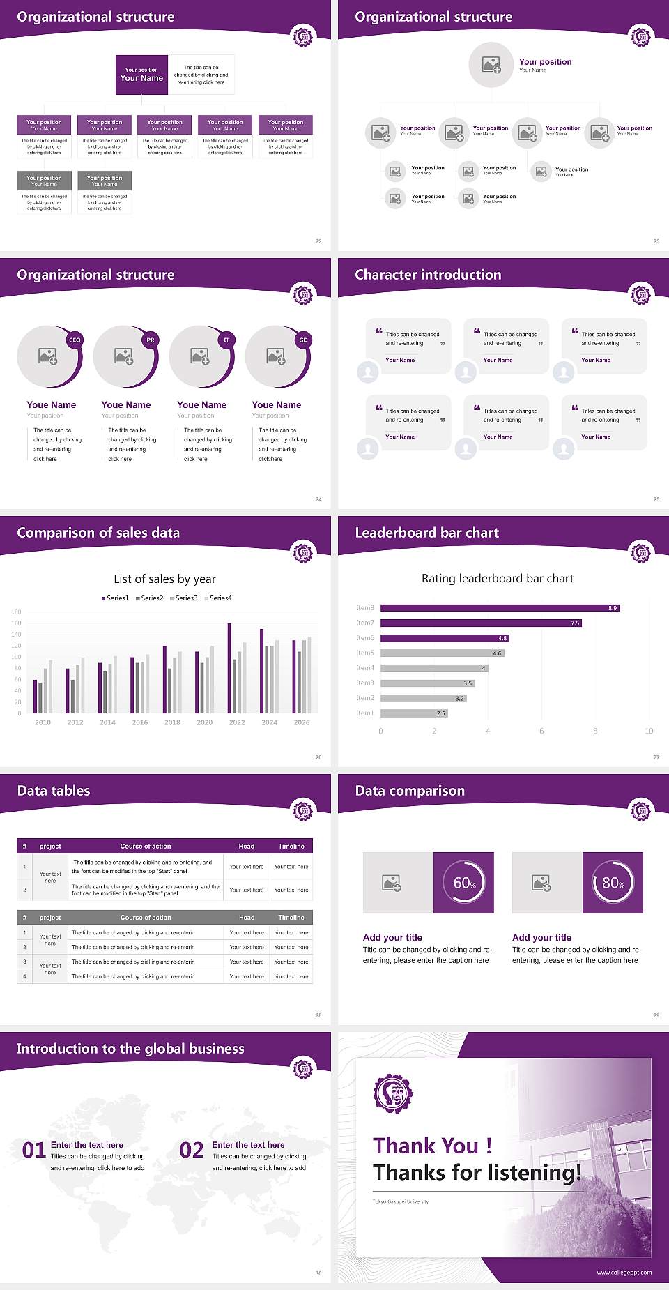 Tokyo Gakugei University Academic Presentation/Research Findings Report PPT Template4:3 ratio PPT effect preview image4