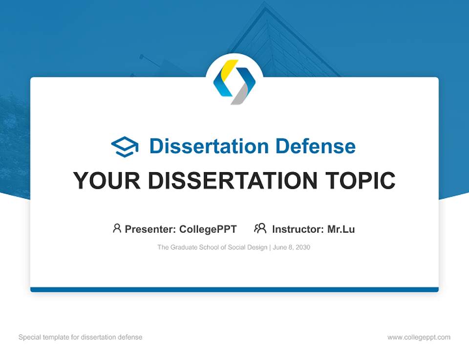 The Graduate School of Social Design Graduation Thesis Defense PPT Template4:3 ratio PPT effect preview image7