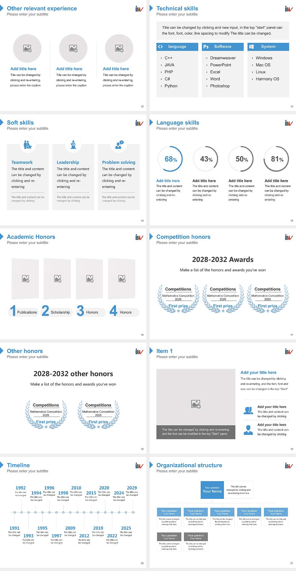 Takasaki University of Health and Welfare Resume PPT Template4:3 ratio PPT effect preview image3