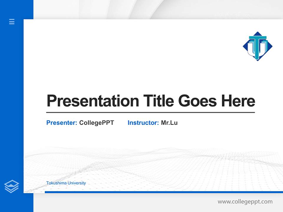 Tokushima University Thesis Proposal/Graduation Defense PPT Template4:3 ratio PPT effect preview image5
