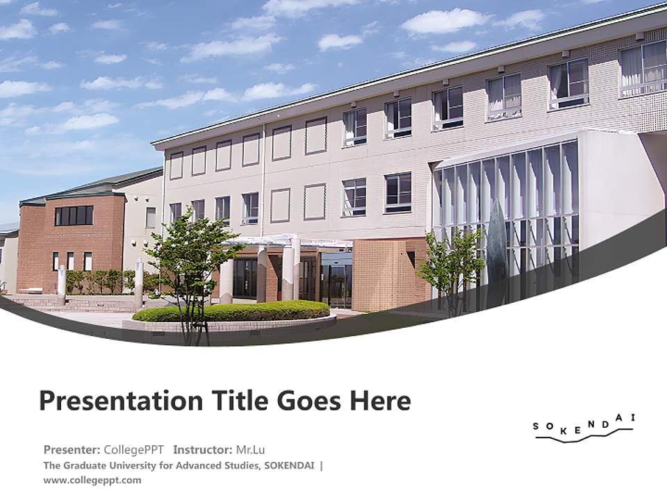 The Graduate University for Advanced Studies, SOKENDAI Course/Courseware Creation PPT Template4:3 ratio PPT effect preview image5