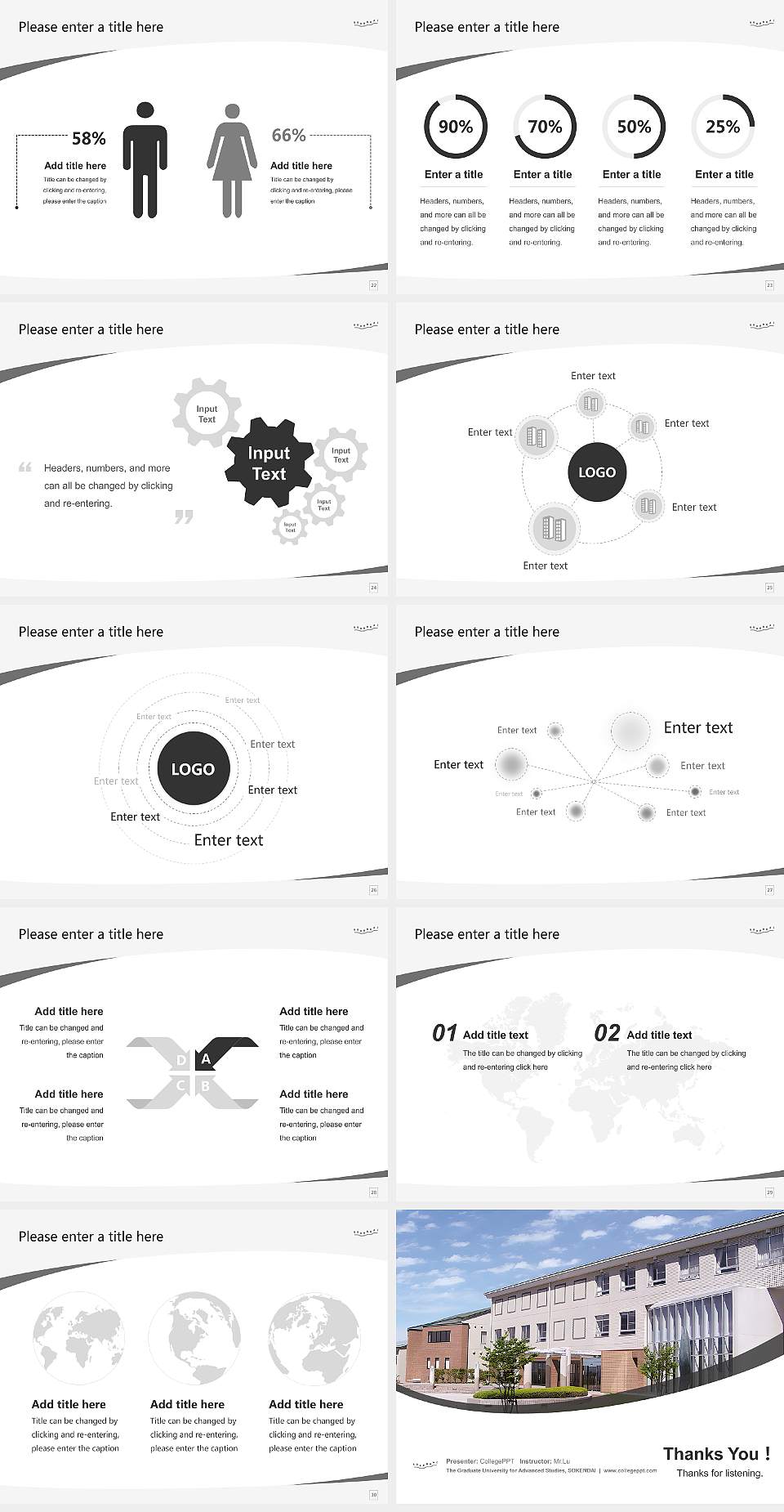 The Graduate University for Advanced Studies, SOKENDAI Course/Courseware Creation PPT Template4:3 ratio PPT effect preview image4