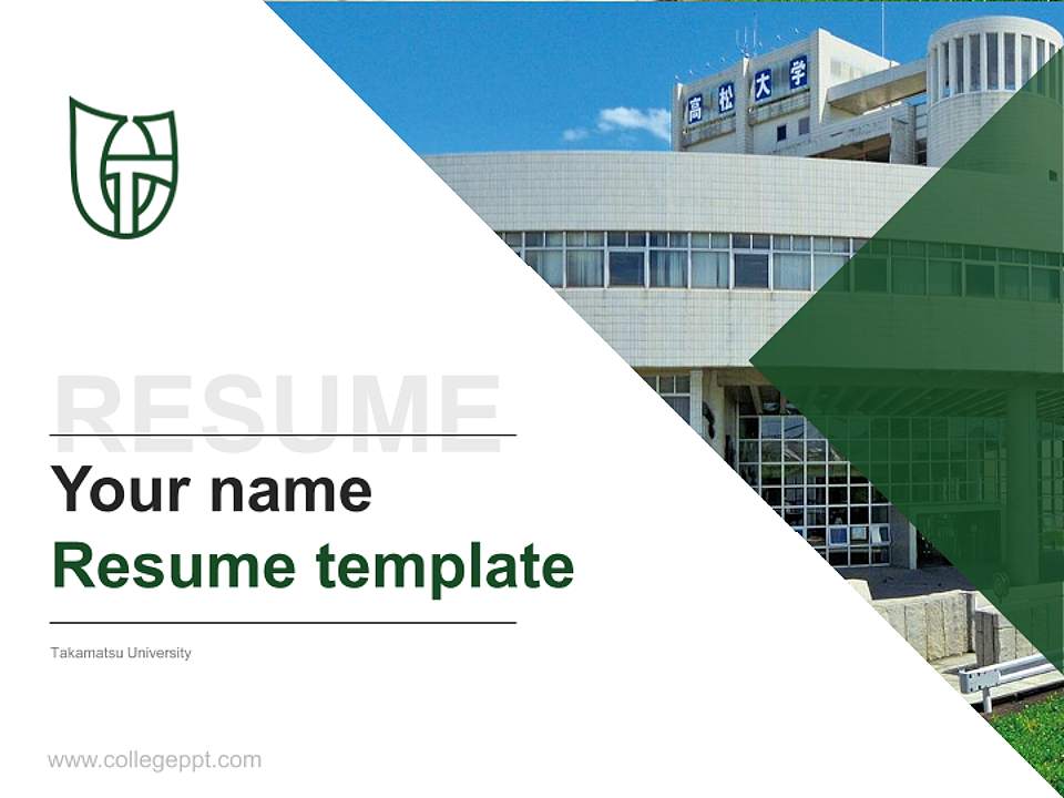 Takamatsu University Resume PPT Template4:3 ratio PPT effect preview image5