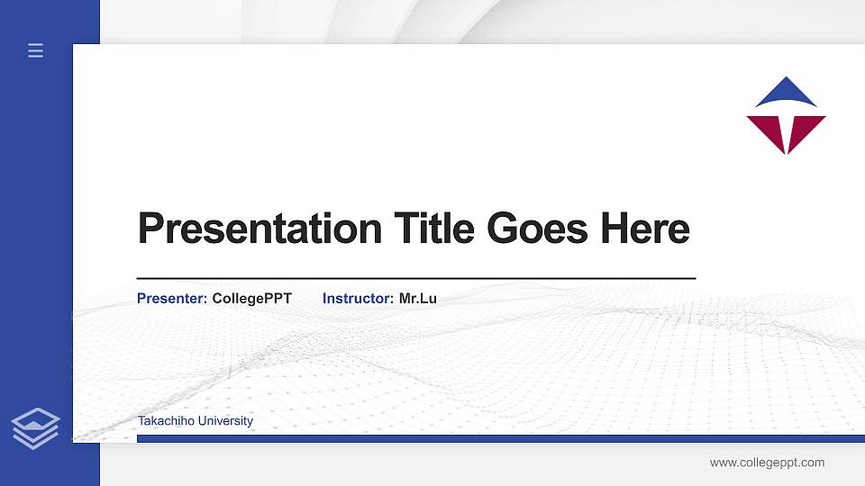 Takachiho University Thesis Proposal/Graduation Defense PPT Template16:9 ratio PPT effect preview image
