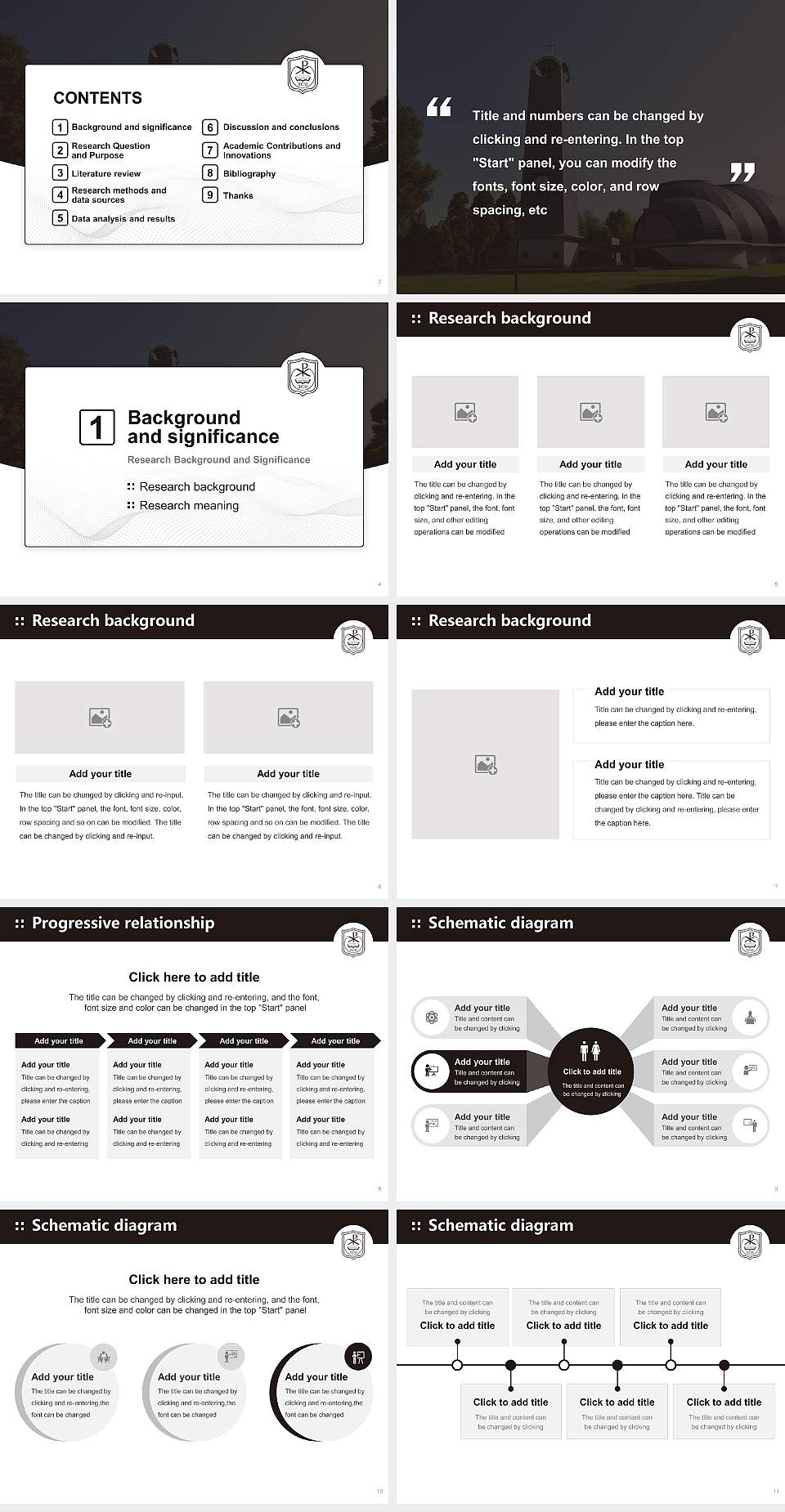 Tokyo Christian University Graduation Thesis Defense PPT Template4:3 ratio PPT effect preview image2